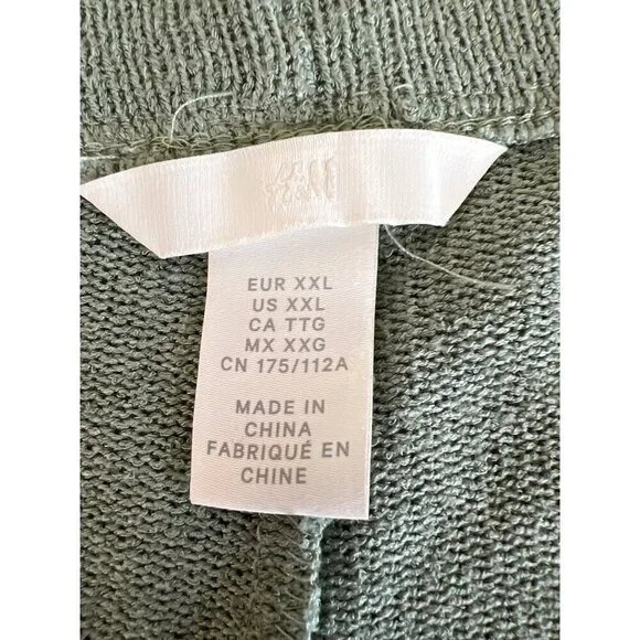 H & M XXL Khaki Green Soft Shorts Lounge or Over Swim!! - Picture 4 of 6